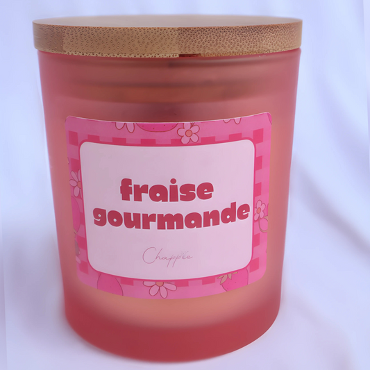 Grosse chandelle gourmande & fruitée — fraise gourmande