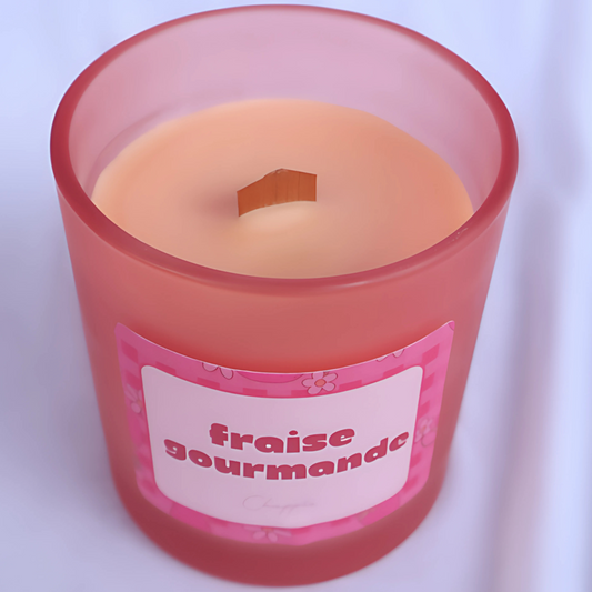 Grosse chandelle gourmande & fruitée — fraise gourmande