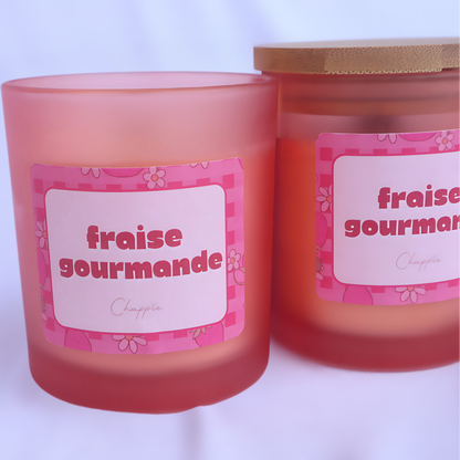 Grosse chandelle gourmande & fruitée — fraise gourmande