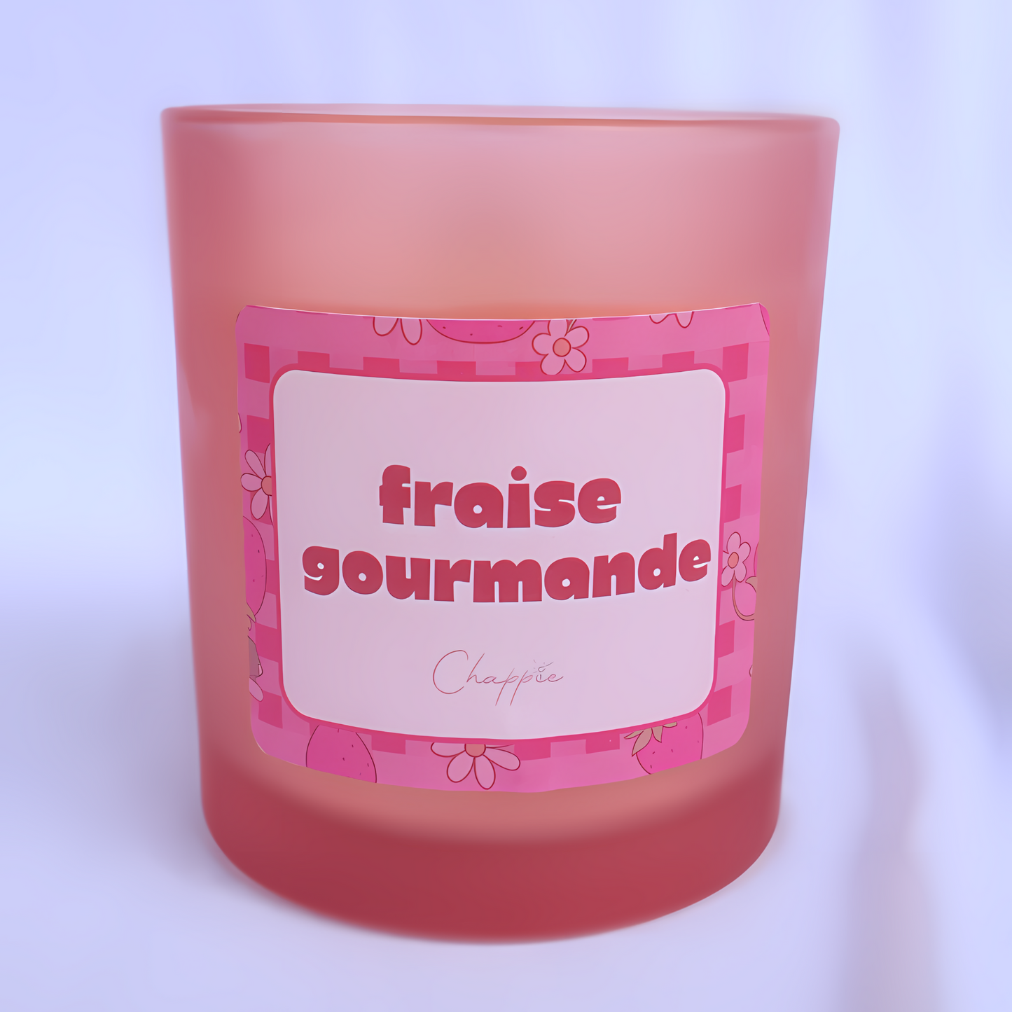 Grosse chandelle gourmande & fruitée — fraise gourmande