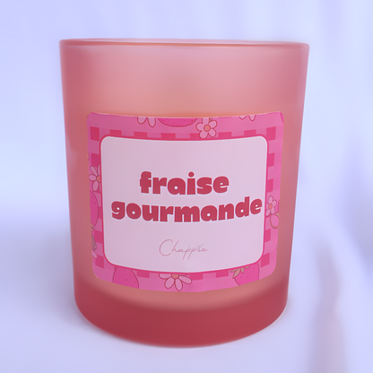 Grosse chandelle gourmande & fruitée — fraise gourmande
